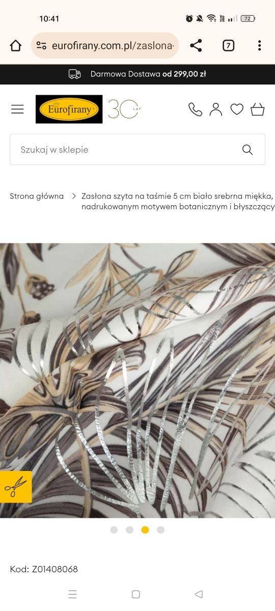 Firana firany firanka panel ażurowy ekranowy panele żakardowe zasłony