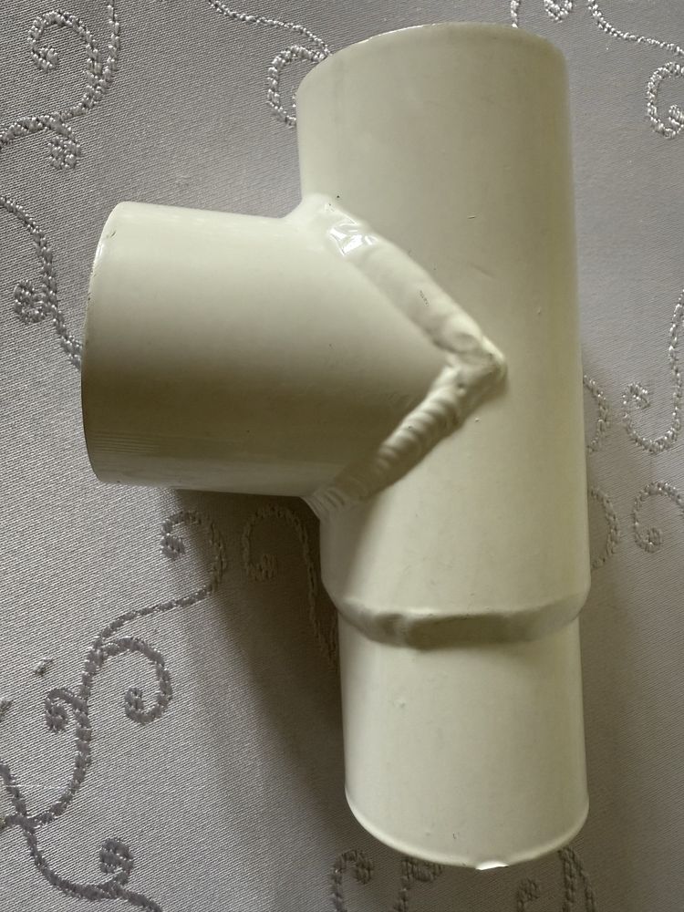 Aluminiowy Trójnik Złączka Przedłużka Rura DN50 Biały