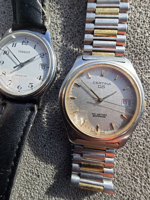 4 годиника  Tissot .. SeIko .Certina DS 100m сапфір