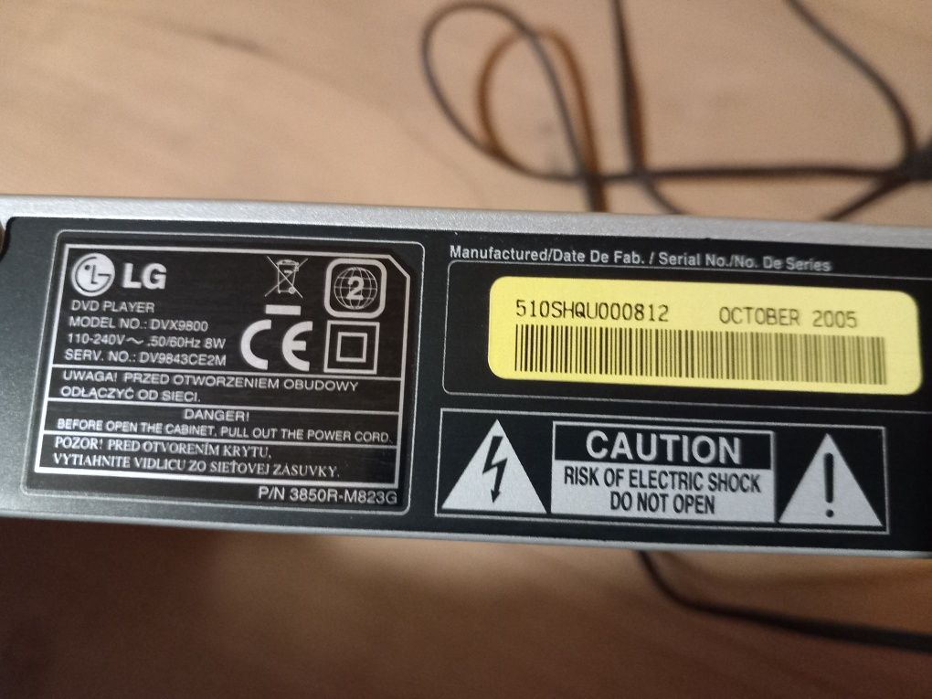Odtwarzacz DVD firmy LG używany