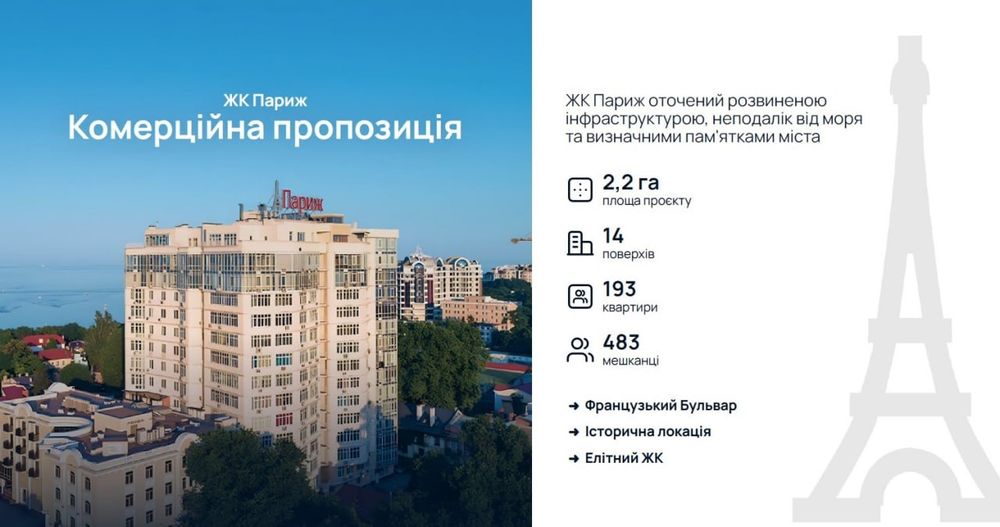 Фасадное помещение свободного назначения на Французском бульваре.