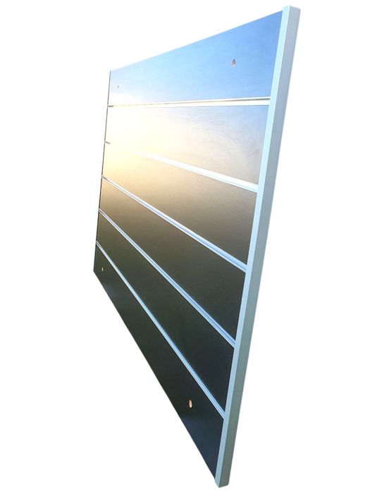 Panel sklepowy Spacewall Slatwall 150x90 cm czarny aluminium
