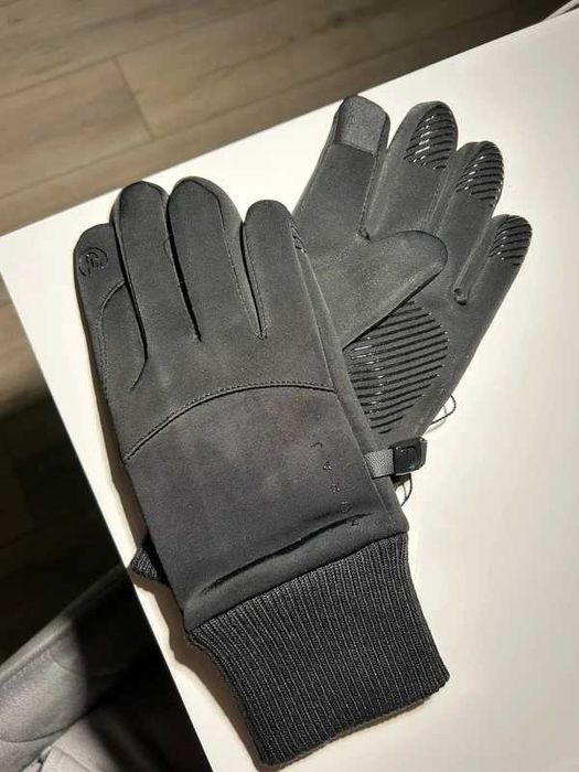 Czarne nowe rękawiczki męskie Softshell zimowe dotykowe sportowe