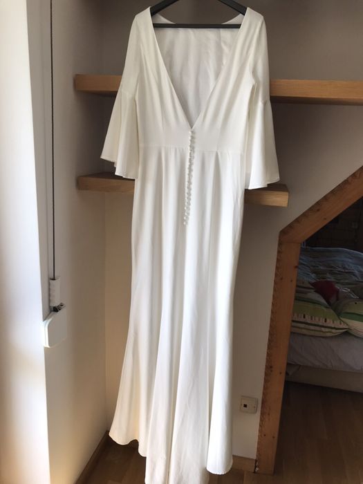 Piękna suknia ślubna marki Jarlo z ASOS rozm 42/14/XL