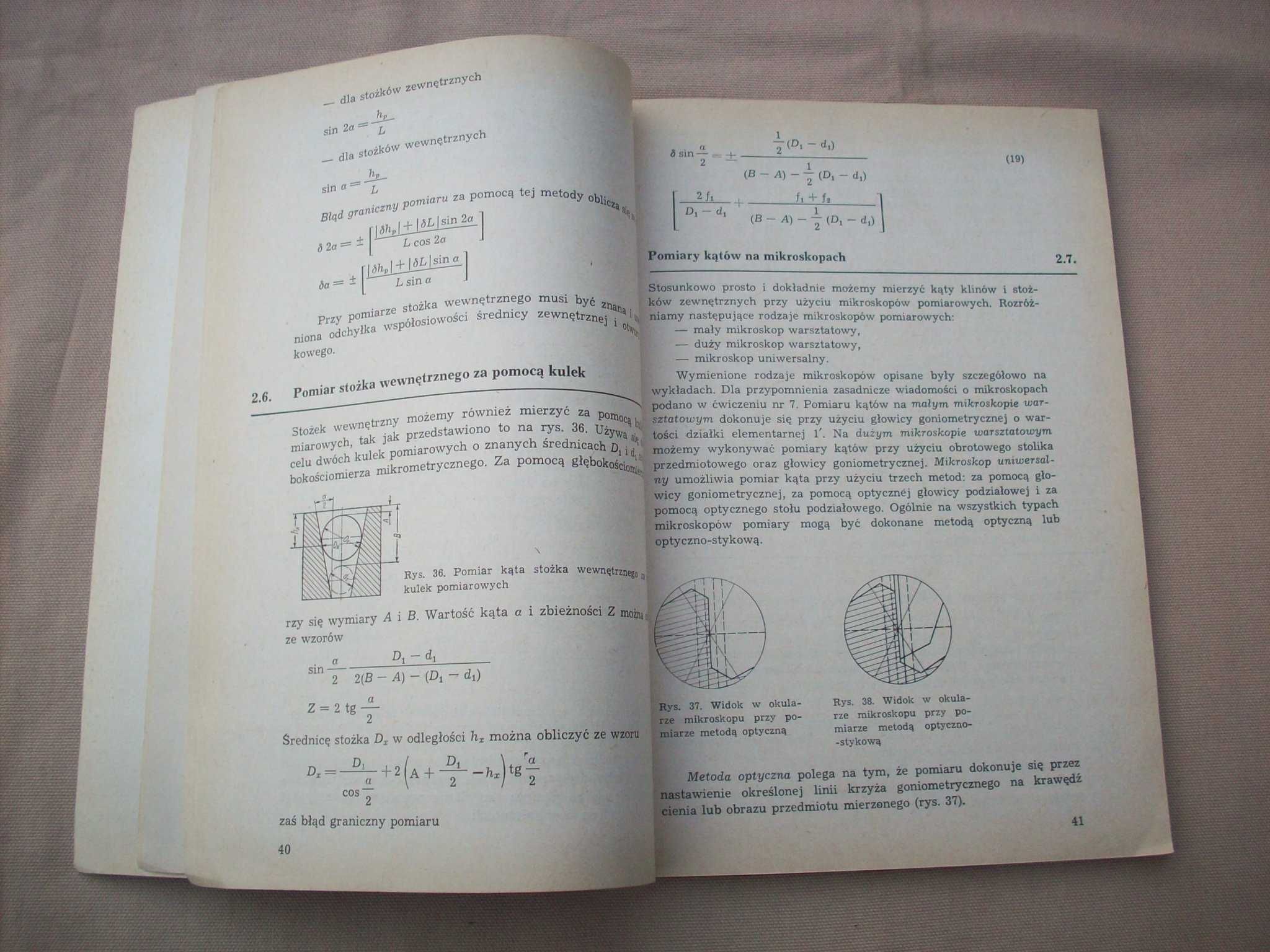 Ćwiczenia laboratoryjne z metrologii mechanicznej, T.Karpiński, 1976.