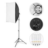 Lampa GlareOne Sunny SQ6X9-1700 softbox 60x90 + 4 świetlówki 85W 5400K