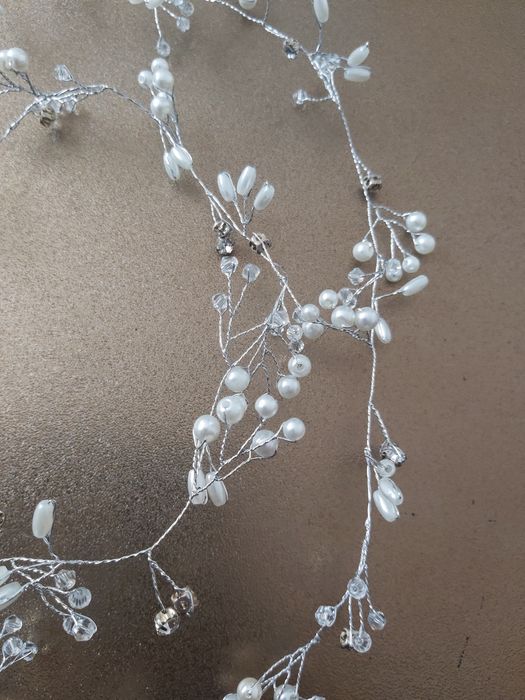 Ozdoba do włosów,opaska na druciku,diadem, ślubna