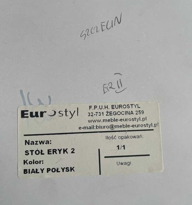 Stół do jadalni/kuchni bialy rozkładany 90x90 Eryk 2