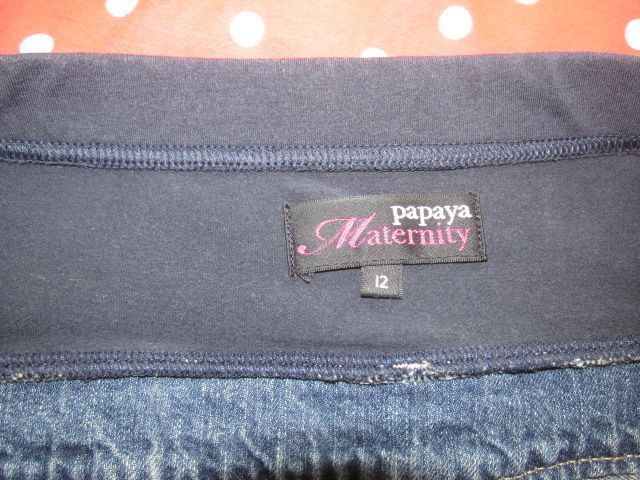 Spodnie ciążowe PAPAYA MATERNITY jeansy 3/4 rozm. M/L