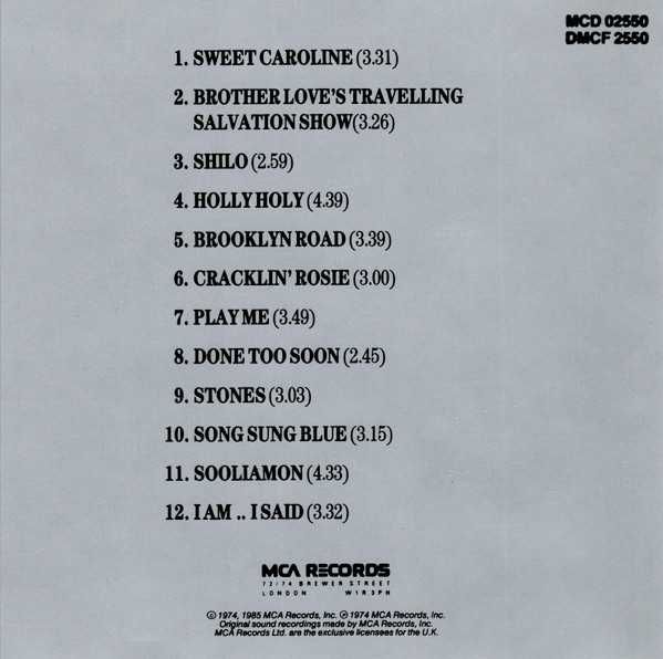 Neil Diamond His 12 Greatest Hits