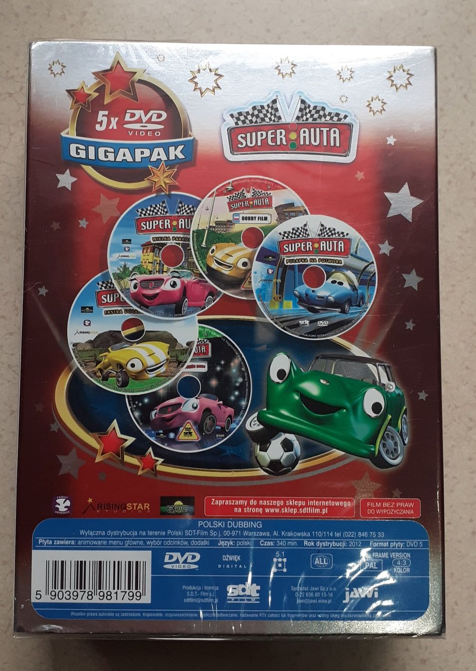 Filmy dla dzieci  DVD Super Auta 5szt.nowe