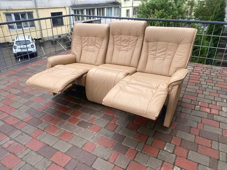 Продам шкіряний диван. Реклайнер! Кожаный диван.