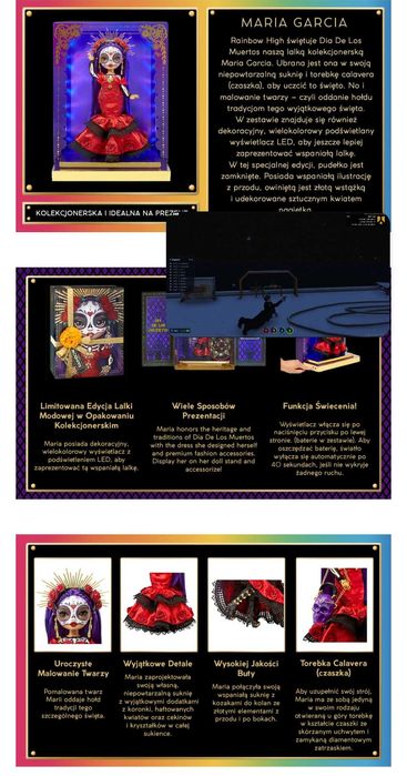 Rainbow High-Día De Los Muertos - MARIA GARCIA - Lalka kolekcjonerska