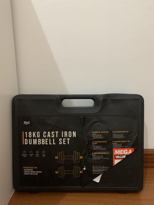 Conjunto de Halteres | Everlast - 18kg (NOVO)