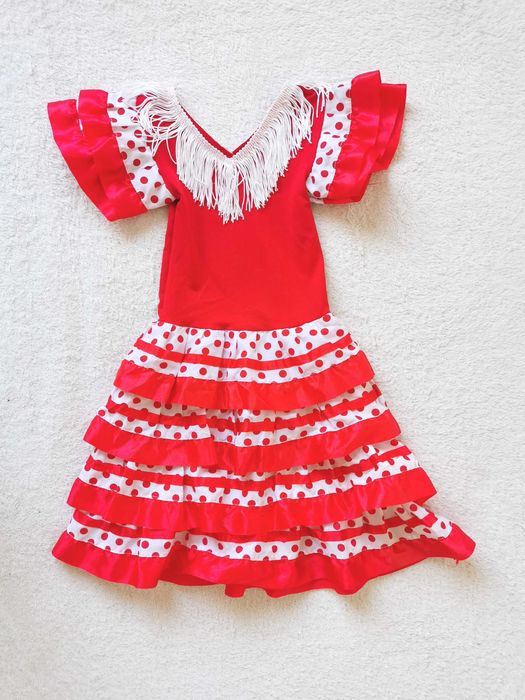 Sukienka do tańca, flamenco, przebranie strój groszki