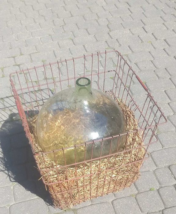 gąsior balon na wino  duży  dymion z koszem