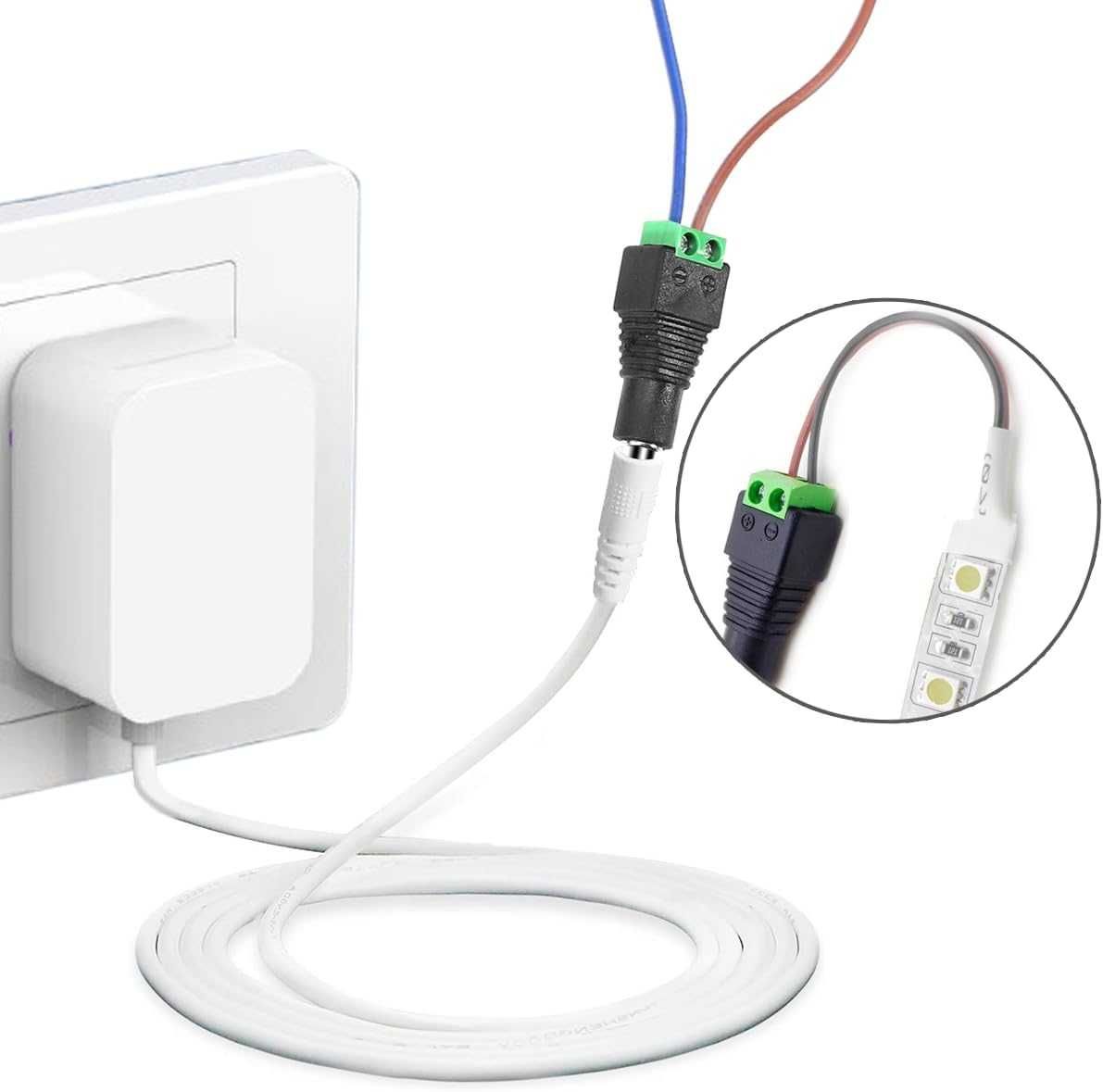Zasilacz Lonnky 12V 1A 5.5x2.1mm DC do LED, routera i CCTV