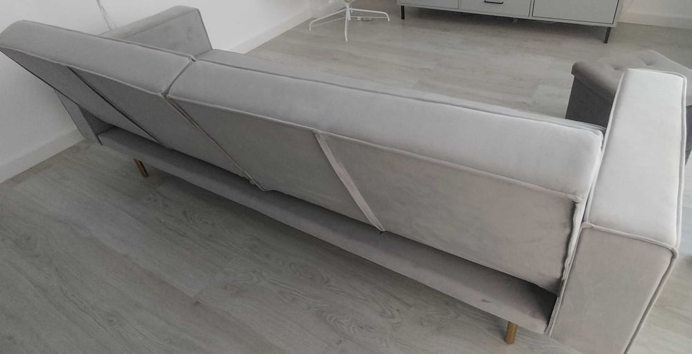 Sofá-cama veludo 3 lugares - Belliani