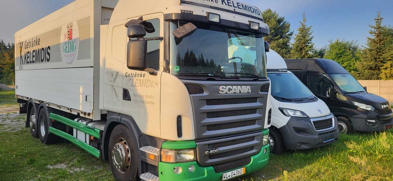 SCANIA 3 OSIE tylna Oś skrętna Otwierany BOK z Windą