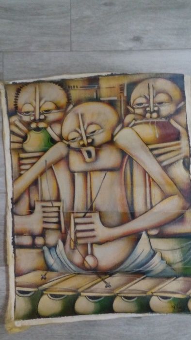 Quadros Africanos pintados à mão