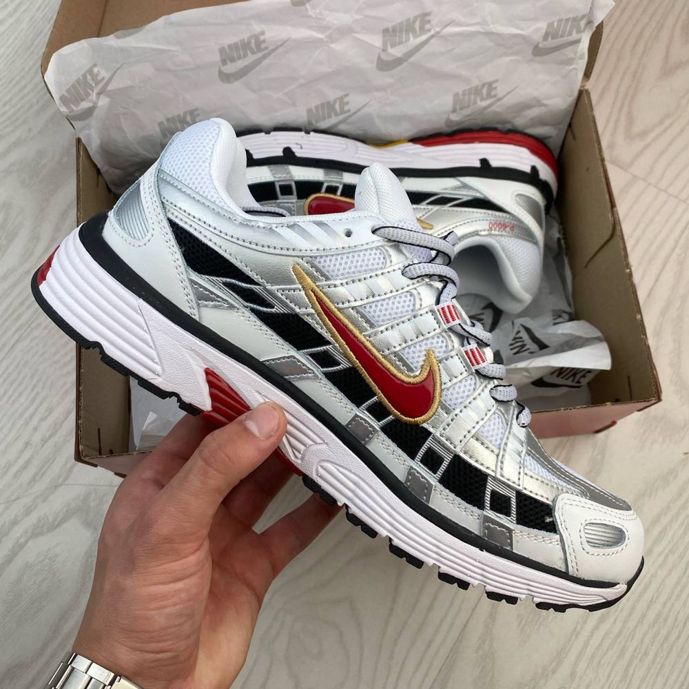 Кросівки Nike P-6000 white&red/найк п 6000
