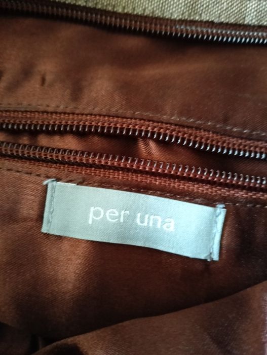 Haftowana torebka - rękodzieło; Per Una; 26 x 31 x 11cm