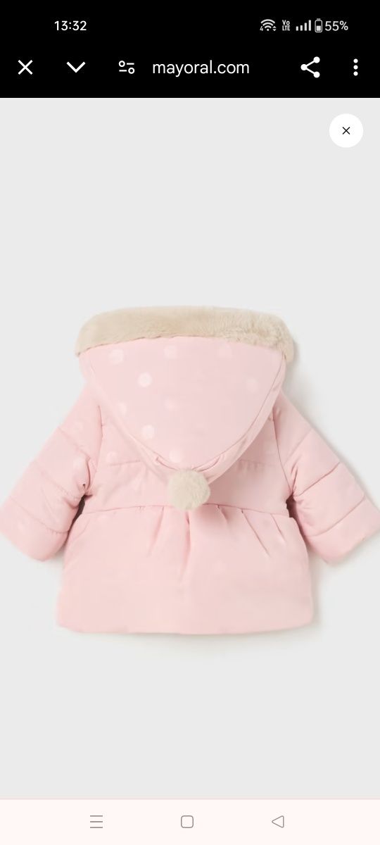 Mayoral newborn Kurtka dwustronna 75cm 6-9 miesięcy dla noworodka 6-9