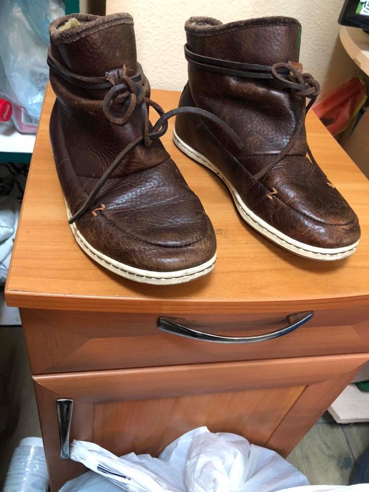 Подростковые ботинки из натуральной кожы (зима)