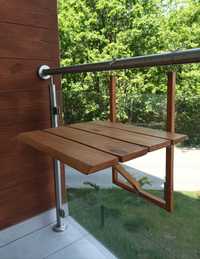 Stolik na balkon na barierkę, składany