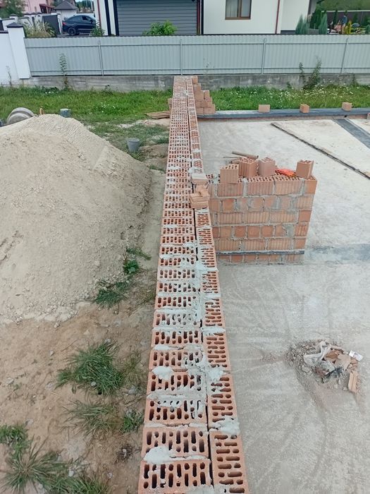 Кладка газобетона, цегли, шлакоблока,