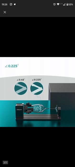 Oficjalny zestaw obrotowy Creality Pro laserowy wałek obrotowy 3 w 1 M