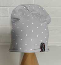 BEXA czapka szara w groszki roz.50 cm