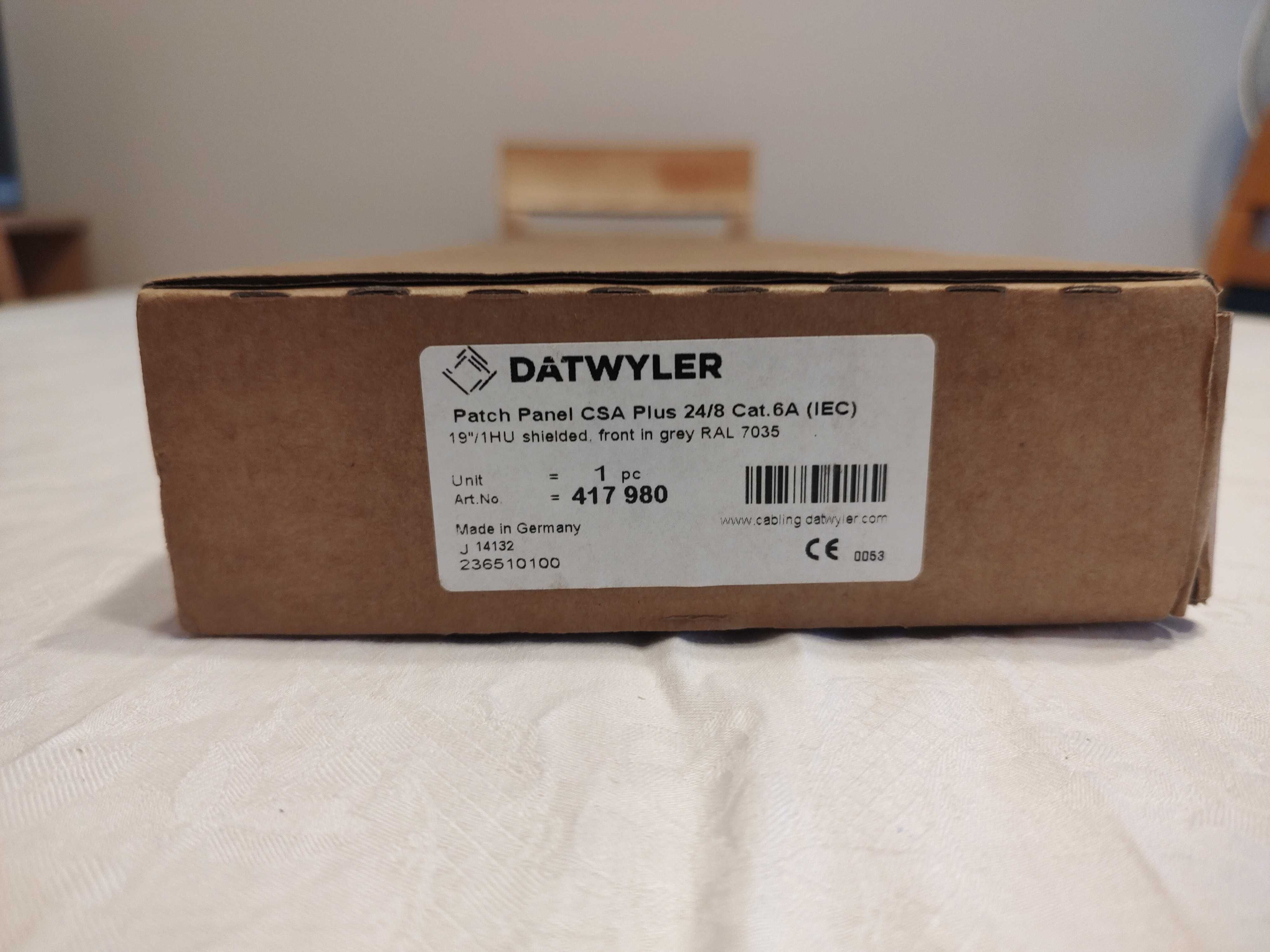 Patch Panel / Krosownica Kat. 6A DATWYLER CSA Plus 24/8, 19”, ekranow.