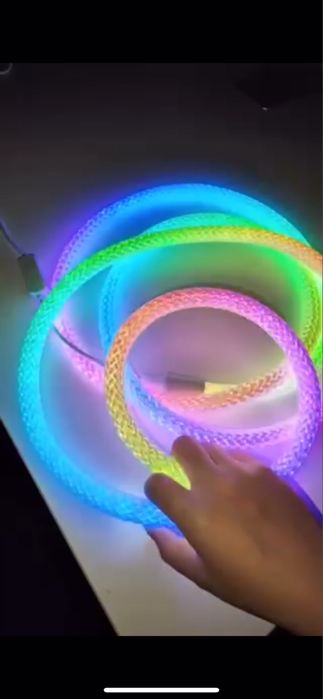 Умная неоновая лента неоновая гирлянда неонова стрічка 5 м пульт USB