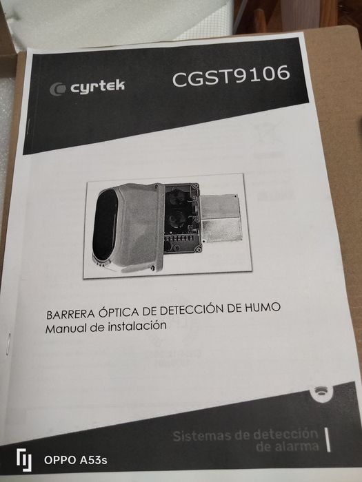 Barreira óptica de detecção de fumo