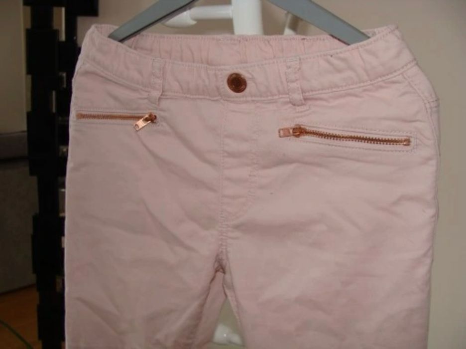 H&M rozowe spodnie tregginsy 134 na 8-9 lat