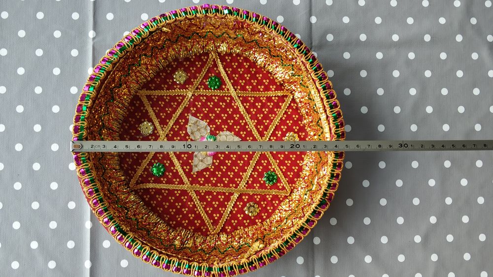 Cesto Decorativo Forrado da Índia