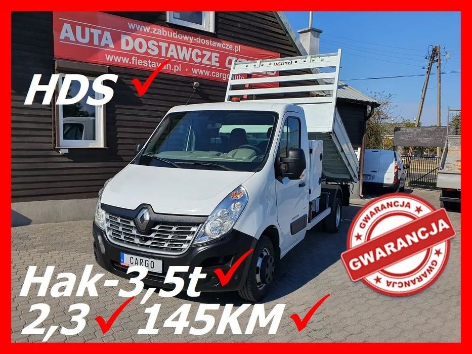 Renault Master  2,3 145KM Wywrotka  3,5t na HAKU HDS/ ŻURAW Bliźniak KLIMA