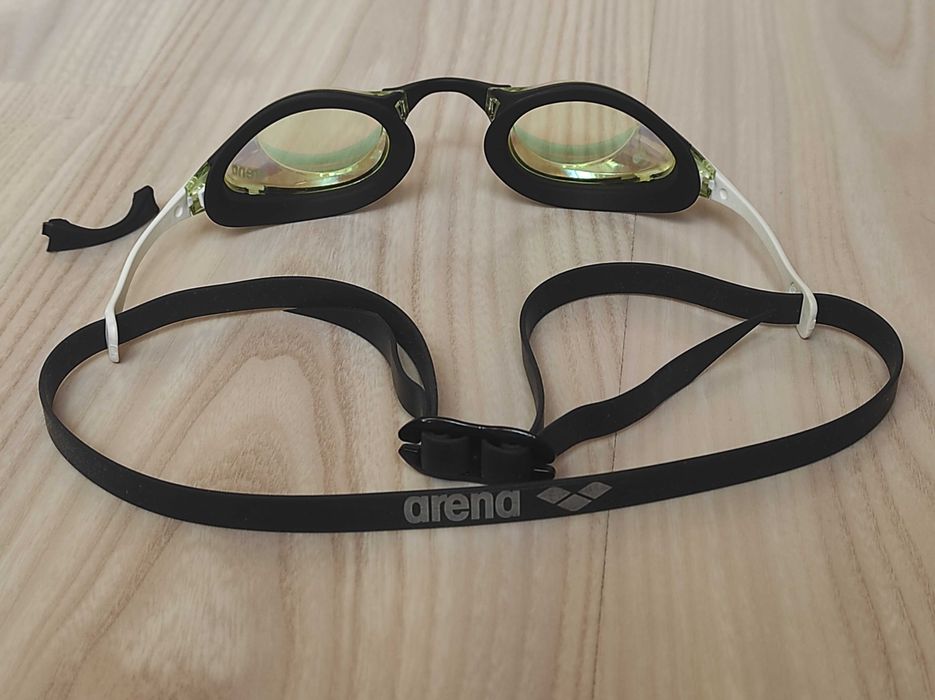 Окуляри для плавання Arena COBRA SWIPE MIRROR біло-жовто-чорні