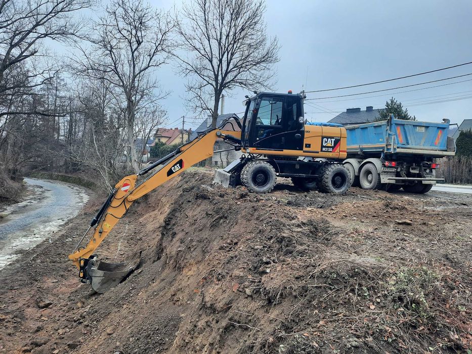 Prace ziemne usługi koparkami wyburzenia transport usługi brukarskie