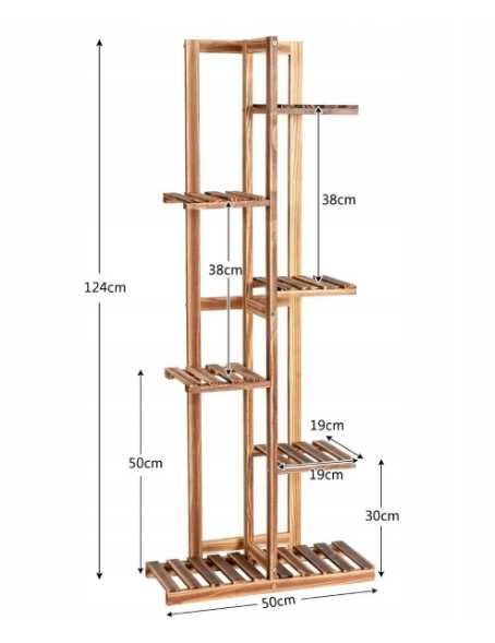 Kwietnik Costway 124 cm drewno