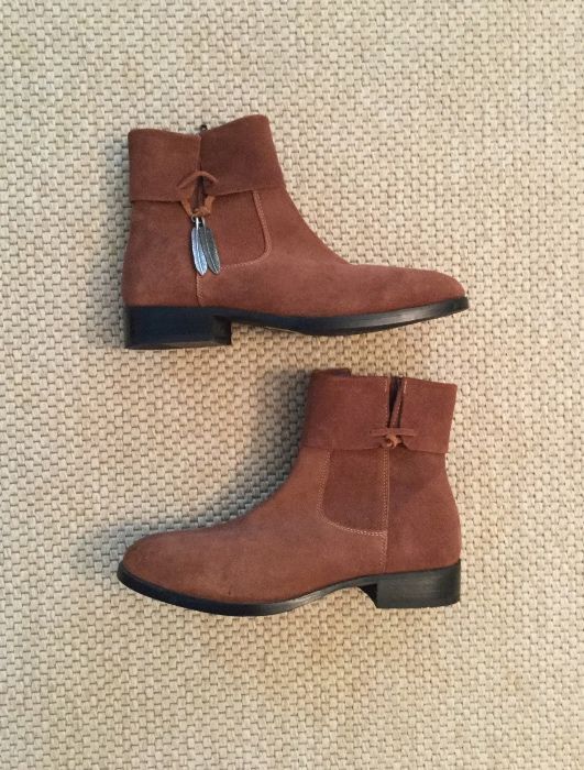 COULEUR POURPRE _ NOWE zamszowe sztyblety _ 39 _