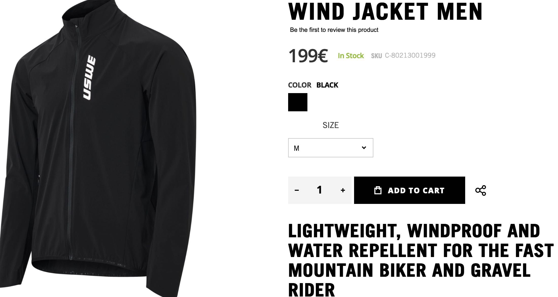 USWE gravel wind jacket - lekk rowerowa kurtka