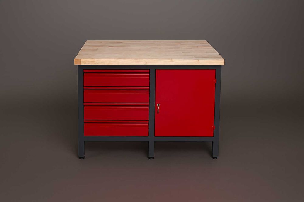Stół warsztatowy | Falbanek | 4 szuflady + szafka – Polska Jakość!