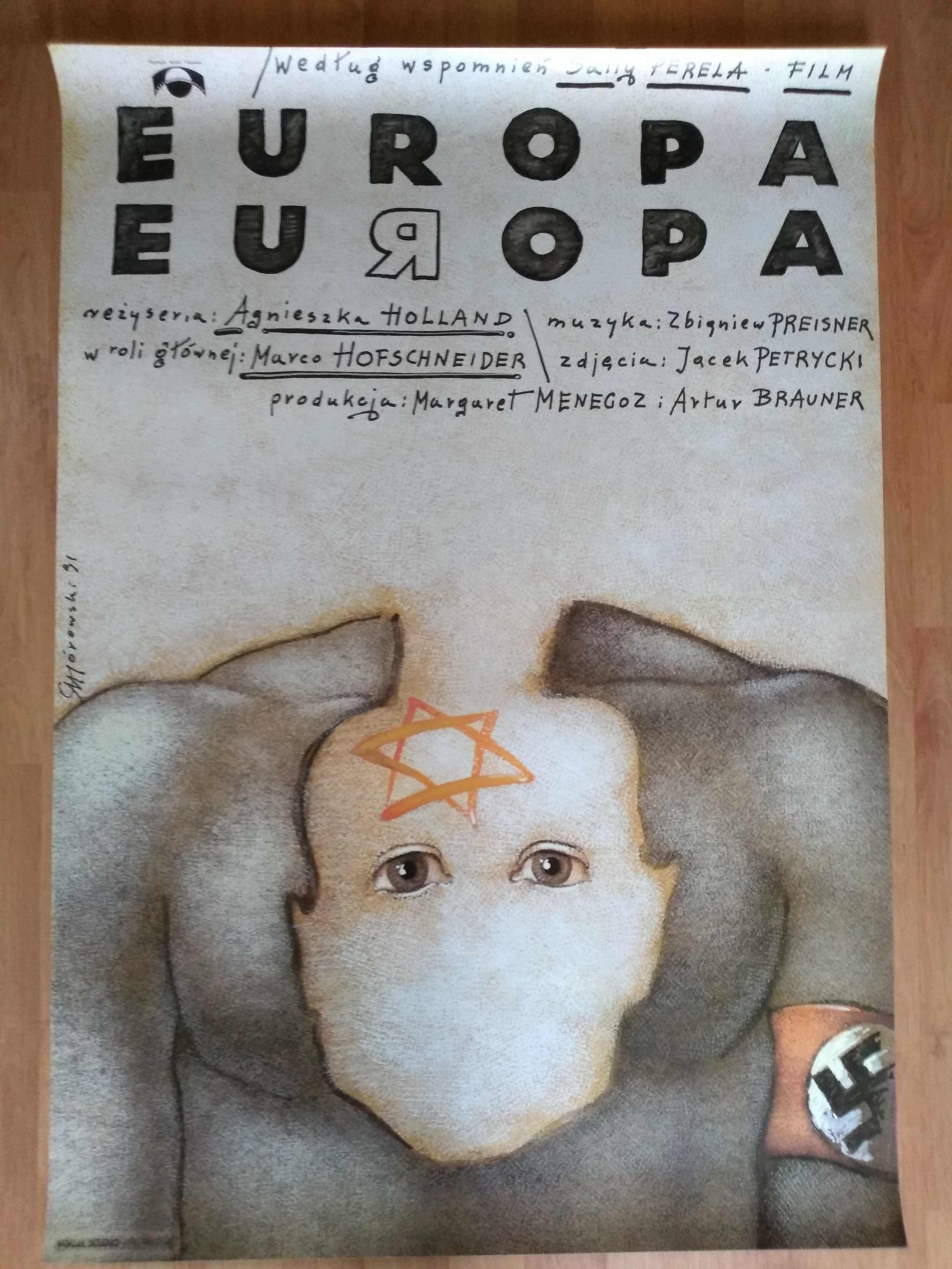 Plakat filmowy EUROPA EUROPA Oryginał z 1991 roku.