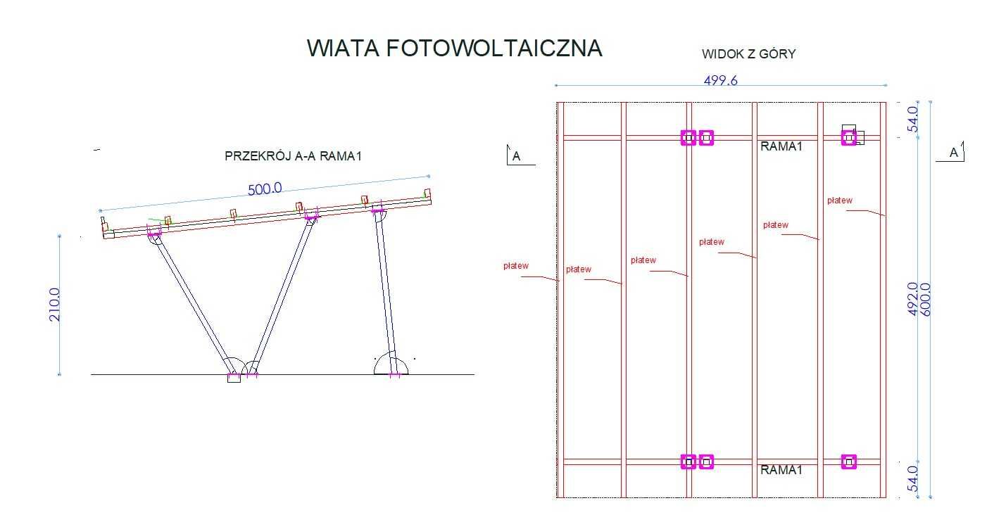 Konstrukcja STALOWA 7m x 16m inne