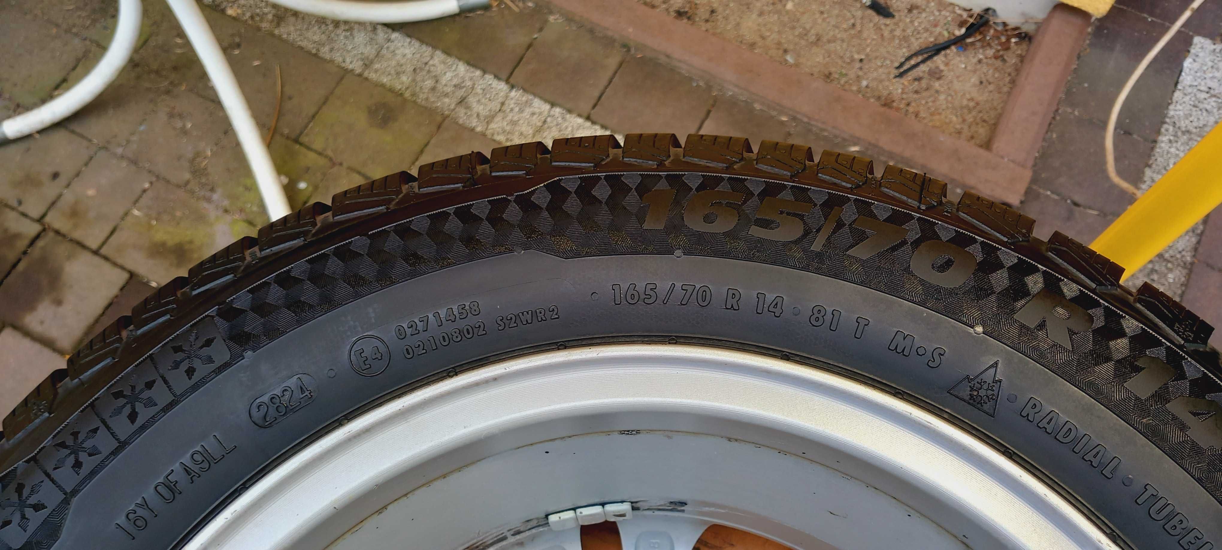 Koła zima alu PLATIN 5.5x14, 4x100+SPORTIVA 165/70R14 M+S, 2024r