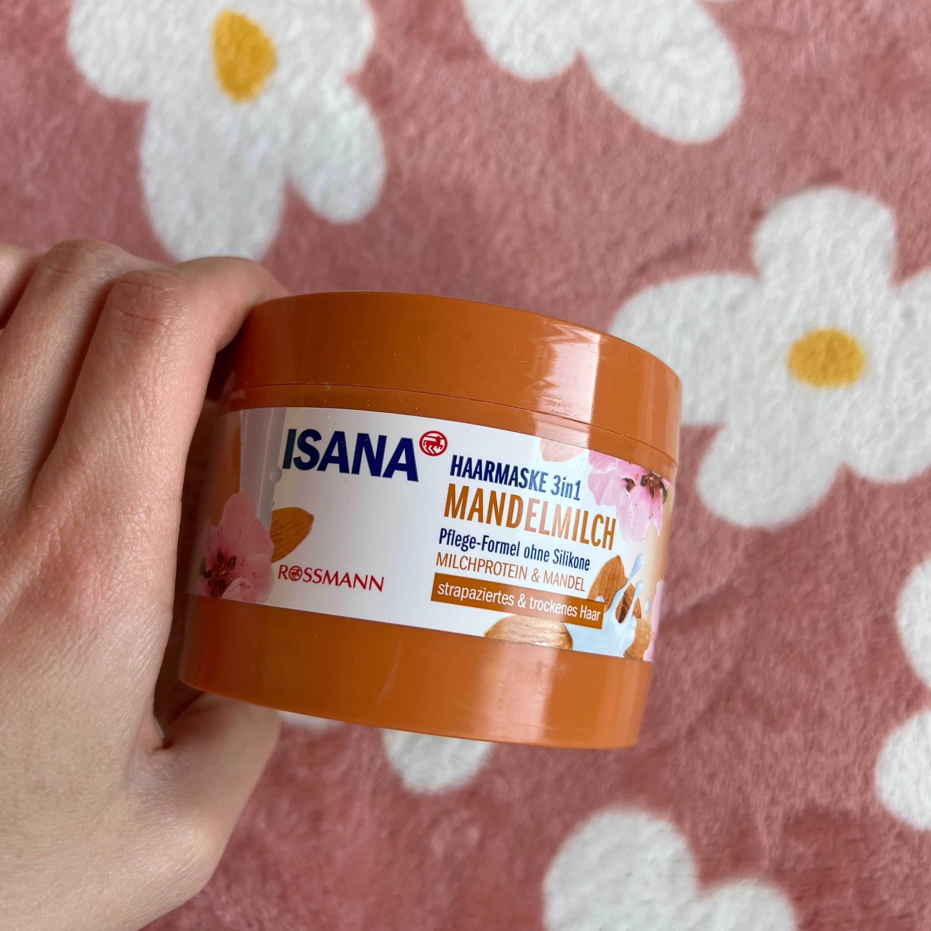 ISANA Maska do włosów, odbudowa i wygładzenie, Mleko migdałowe 250ml