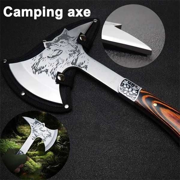 Toporek Nóż Siekiera TOMAHAWK Topór WOLF Etui SUPER HQ T28
