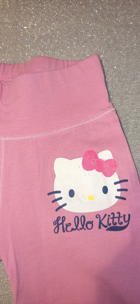 Różowe legginsy getry hello kitty dla dziewczynki